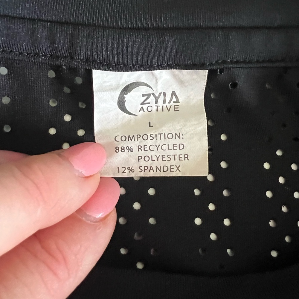 Zyia 🌙 BLACK Chillcicle‎ long crop long sleeve T-RC - Picture 5 of 6